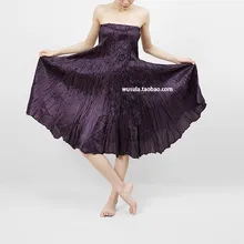 Fold long skirt strapless skirt high-end body wear | two pleated skirts free shipping