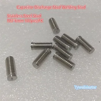 

Stud Welding Stainless Steel 304 Stud M3*6mm(Metric Thread) 100pcs/PK for Capacitor Discharge Stud Welding