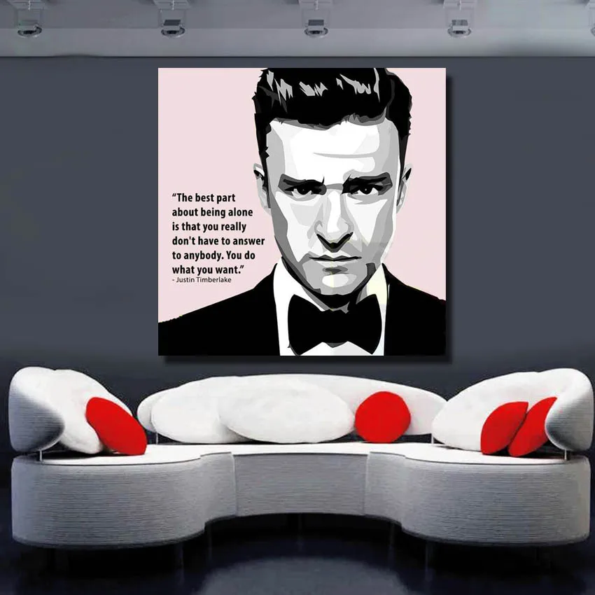 QX0506 (6) Justin Timberlake Movie Star Pop Art wall Painting