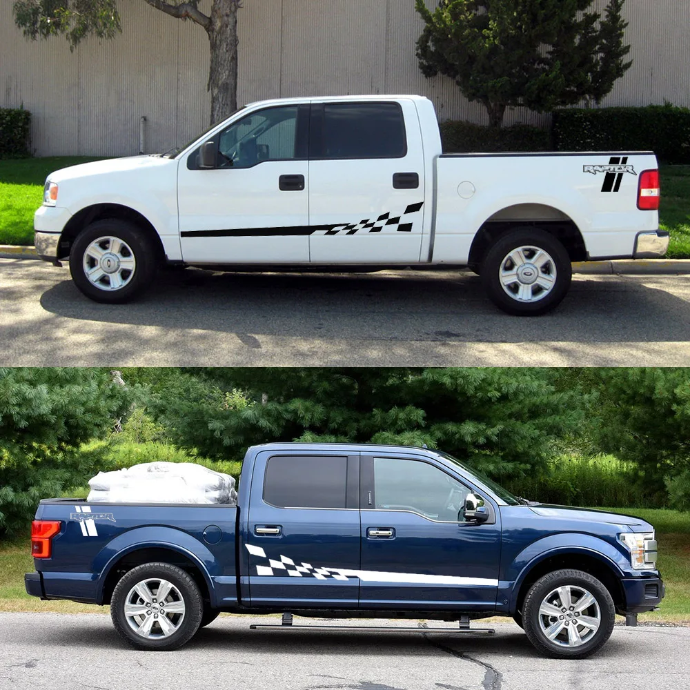 Набор из 4 предметов наклейка боковые полосы графика &quotL&quot Racing для FORD F150