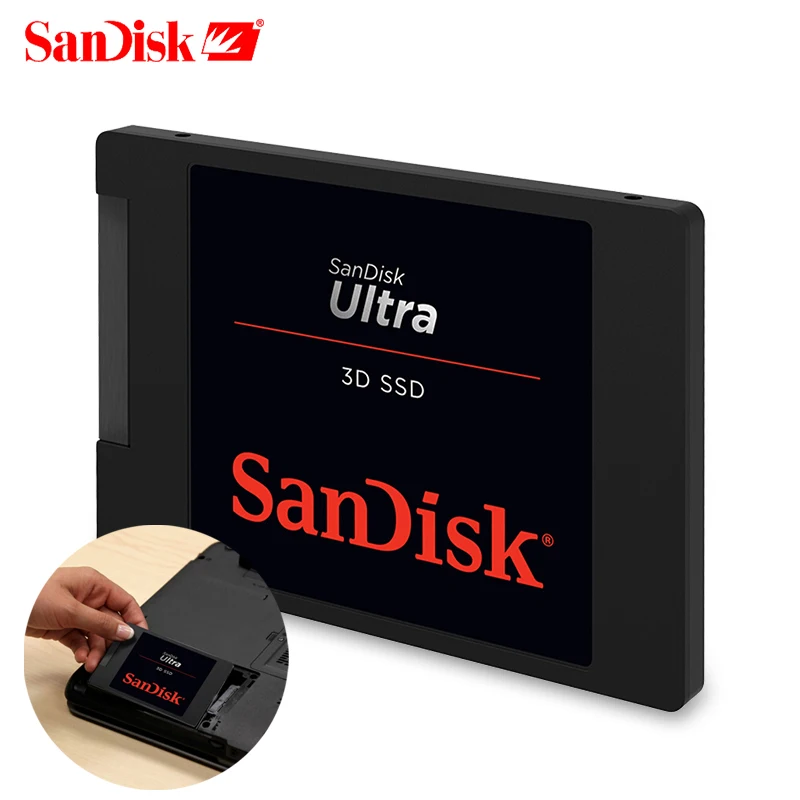 Sandisk ULTRA 3D SSD 250 ГБ 500 2 5 дюйма SATA III HDD жесткий диск HD ноутбук ПК 1 ТБ Внутренний
