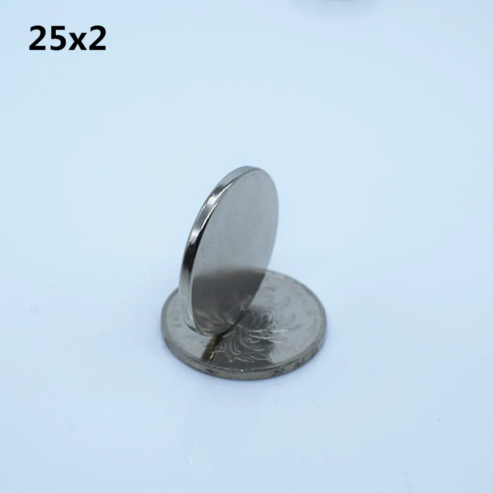 10pcs Neodymium magnet 25x2 Rare Earth small Strong Round permanent 25*2mm fridge Electromagnet NdFeB nickle magnetic DISC 10pcs Neodymium magnet 25x2 Rare Earth small Strong Round permanent 25*2mm fridge Electromagnet NdFeB nickle magnetic DISC