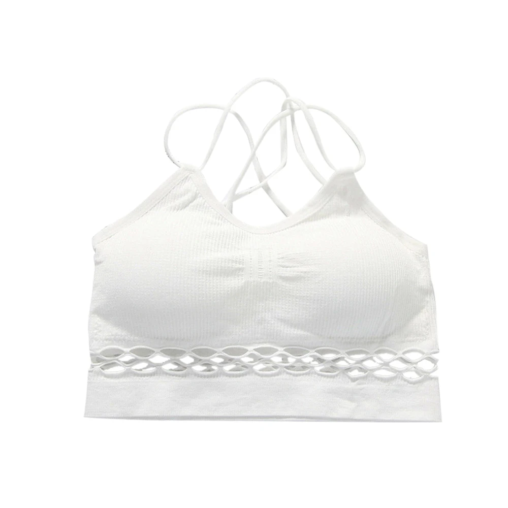 

Hollow Beauty Back Wrapped Chest Tube Chest Anti-lighting Bottom Cross Strap Brassiere Bras Breathable Bra Tube Top Sexy Lingeri