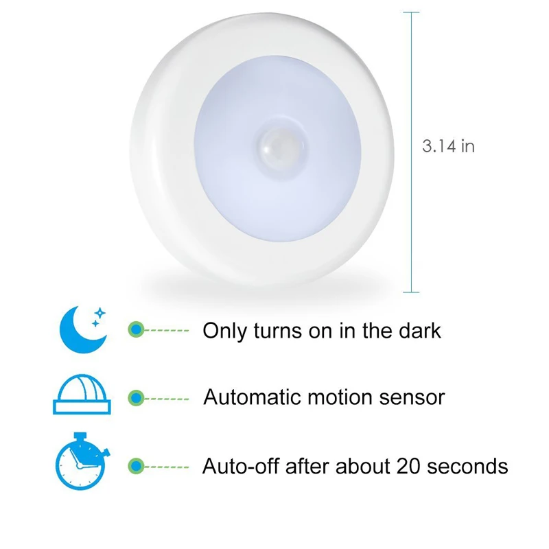 Conduziu a Luz para o Armário Corredor da Lâmpada do Armário de Parede Bochsbc Sensor Infravermelho Noite Lâmpada Luzes 6 Leds Movimento Escada Deck Porão 5 Pcs 1 High Quality Luzes e Iluminação