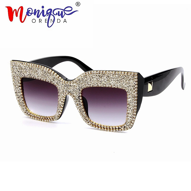 

2018 women sunglasses oversize goggles men square sunglasses Small diamond fashion brand glasses black eyewear gafas de sol