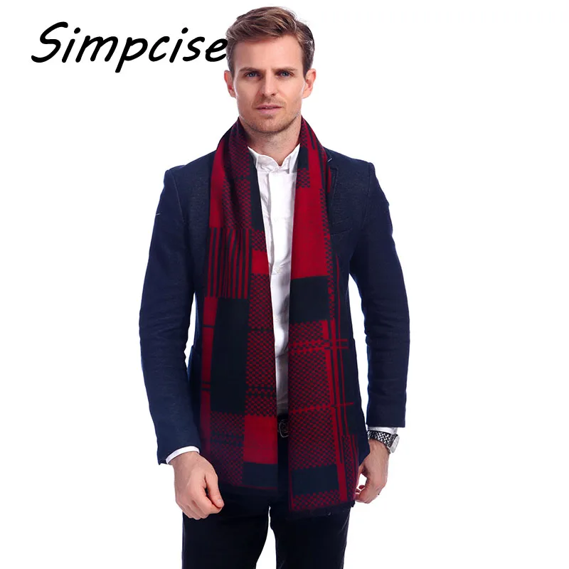 mens infinity scarf Bufandas 2021 Foulard Fashion Designer Wrap Men Business Scarf Winter Check Scarf Men Shawls Scarves A3A18917 mens knit scarf