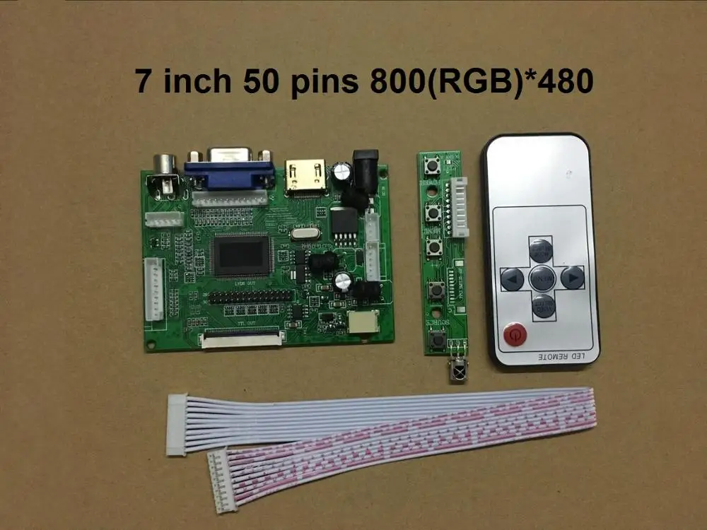 ЖК плата контроллера TTL LVDS HDMI VGA 2AV 50 PIN для AT070TN90 92 94 поддержка автоматически Raspberry Pi