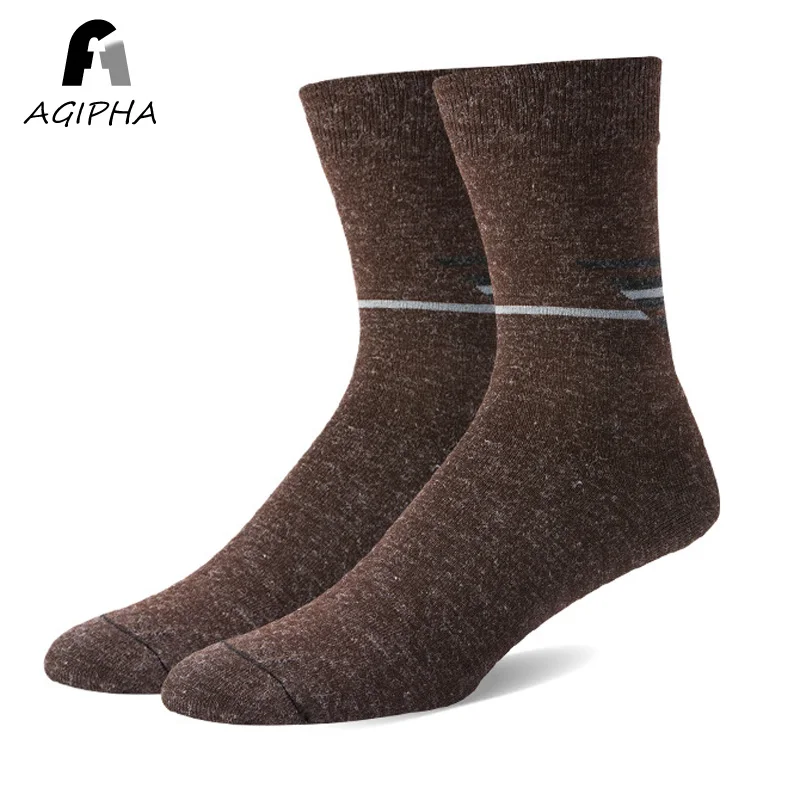 Зимние теплые носки для мужчин толстые мягкие шерстяные повседневные однотонные теплые мужские носки брендовые новые высокие