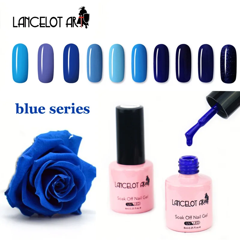 Blue Series Soak Off Gel Nail Polish Long Lasting Nail Art Nail Polish 