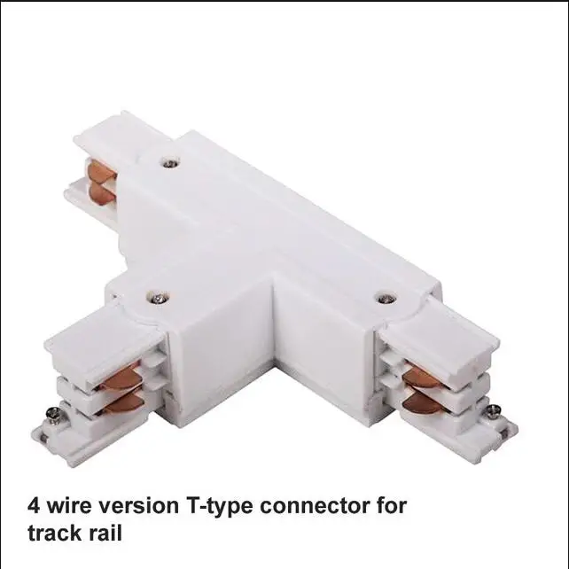 4 провода, 3 фазы, светодиодный светильник для рельсов, рельсовый светильник, глобальная система рельсов, Универсальные рельсы, 1 м, I, L, T разъемы