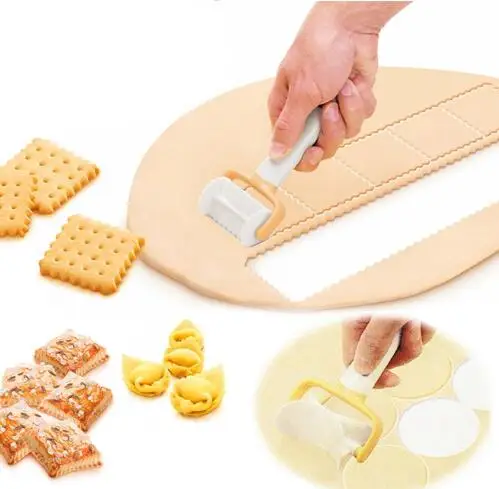 

3Pcs/Set Rolling Angel Biscuit Ravioli Cutter | Rolling crimped circle cutter | Delicia Rolling Square Cutter