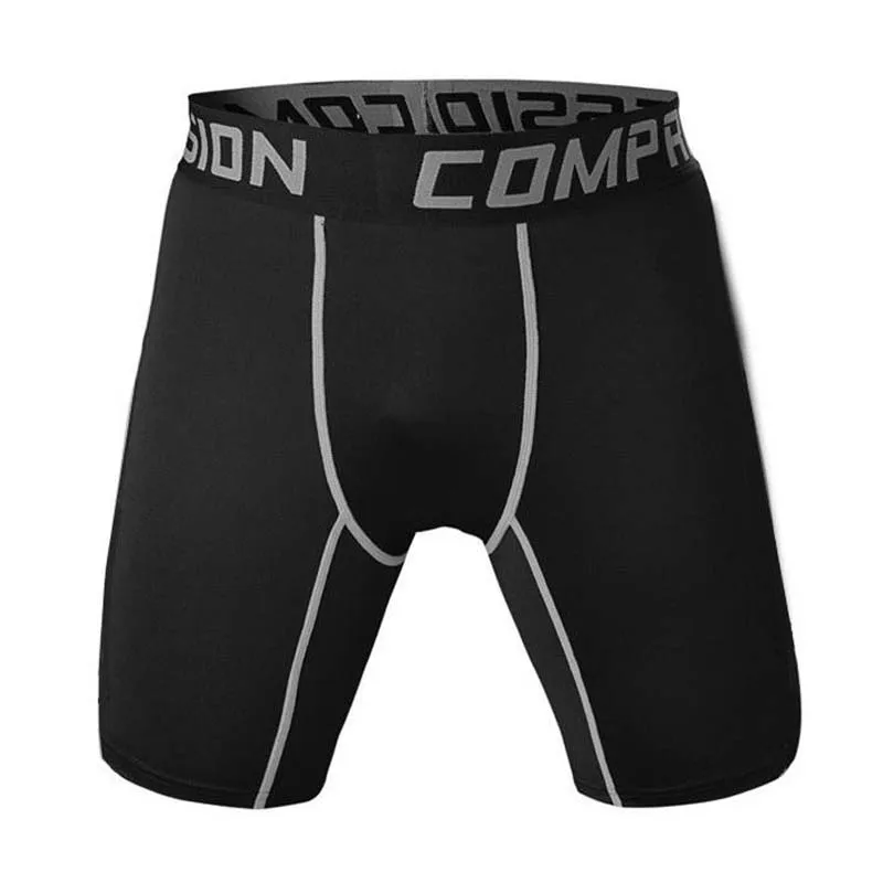 NEW 2019 Summer Active high stretch Casual compression bodybuilding sweat breathable skinny tights quick dry Men Safety shorts