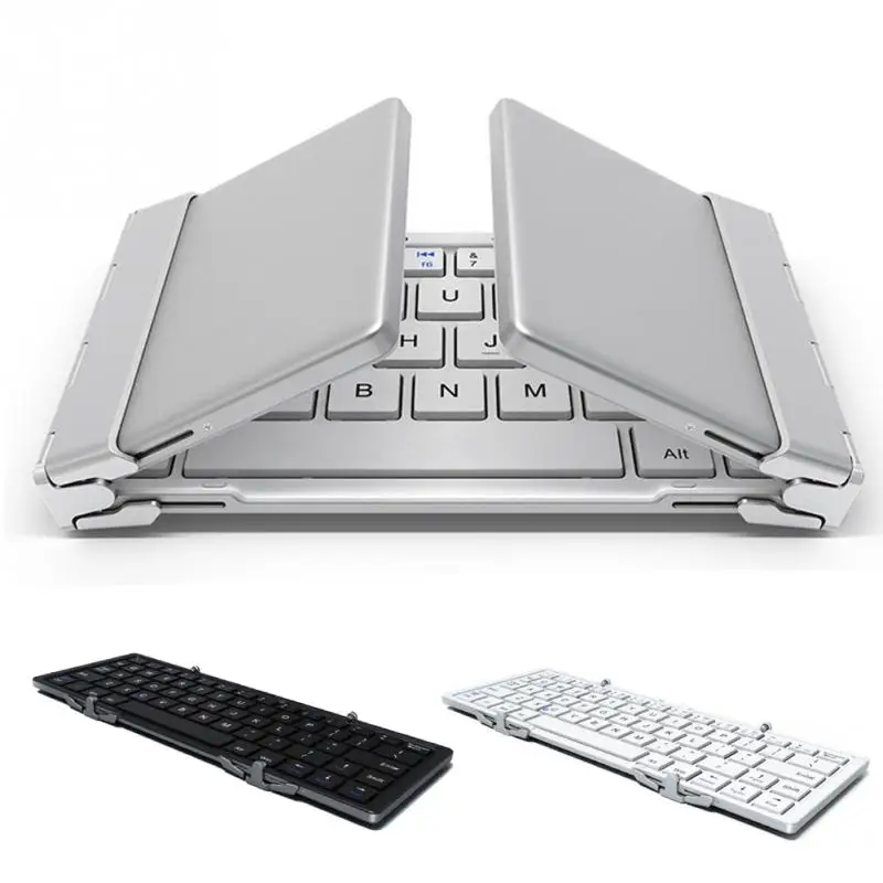 Portable Pocket Folding Keyboard Aluminum Bluetooth Foldable Wireless Travel Keypad for iphone ipad Macbook Tablet Keyboard Portable Pocket Folding Keyboard Aluminum Bluetooth Foldable Wireless Travel Keypad for iphone ipad Macbook Tablet Keyboard
