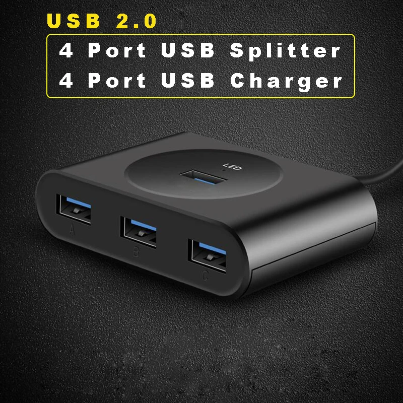 Настольное зарядное устройство 4 порта USB 2 0 концентратор Type c xtend портативный OTG