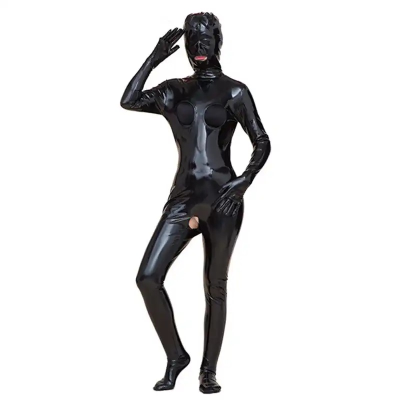 Men Gays Erotic Fetish Bondage Black Catsuit Sexy Zentai Costume Sexual