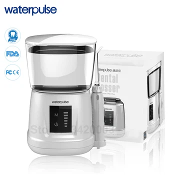 

Waterpulse V700P with Cap Water Flosser 1000ml Capacity Oral Irrigator Traveler Portable Dental Oral Flosser With 6pcs Jet Tips