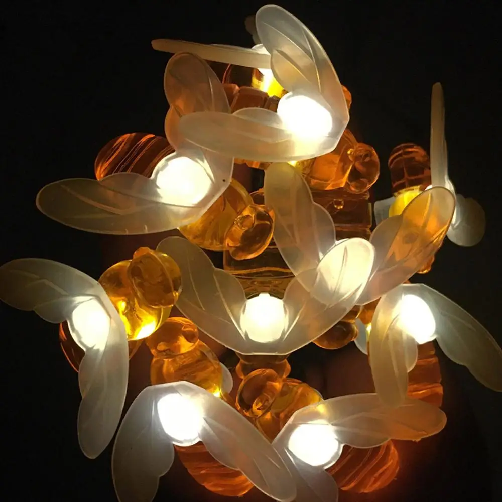 

20/30/50Leds Solar Power Honey Bee LED Light String Outdoor Garden Lamp Waterproof Lights Chain Christmas Party Decoration