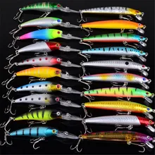  New Minnow Mixed 20pcs/Set Fly Fishing Lure Kit Set Artificial Hard Baits Lifelike Wobbler Carp Fishing Tackle Pesca Wholesale 