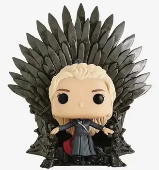 15cm  GAME OF THRONES Daenerys Targaryen on Iron Throne PVC  Figure Collectible Model Toys Gift 