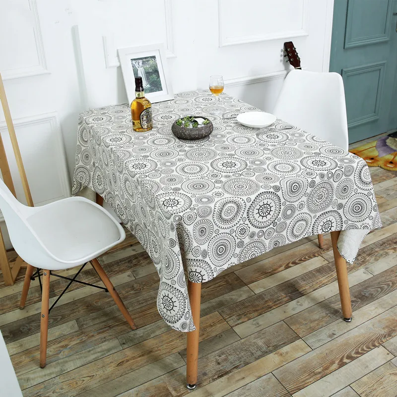 

Kiwiberry Home Decoration Linen Round Printed Tablecloth Washable Dinner Table Cloth 11 Sizes Tablo Saias