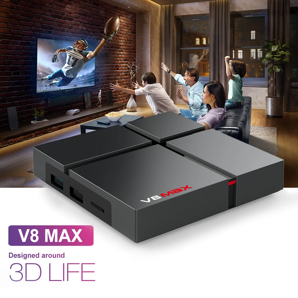 Wechip V8 MAX Android 8,1 ТВ приставка Amgolic S905X2 четырехъядерный 4G32G телеприставка 4K HD IP tv 1 год поддержки медиаплеер