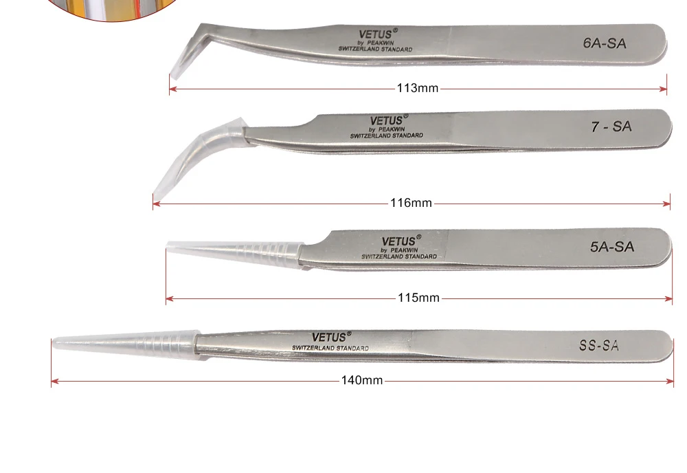 Conjunto de Ferramentas Acessórios de Maquiagem para os Olhos Profissional Vetus Pinças Cílios Extensão Beleza Sobrancelha Ferramentas Kit Case 14 Profissional vetus pinças conjunto de ferramentas cílios