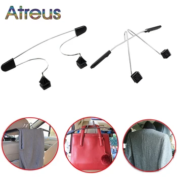 

Atreus Car rear seat headrest stainless steel hanger for Toyota Avensis c-hr RAV4 Kia Rio Honda civic Hyundai tucson 2017