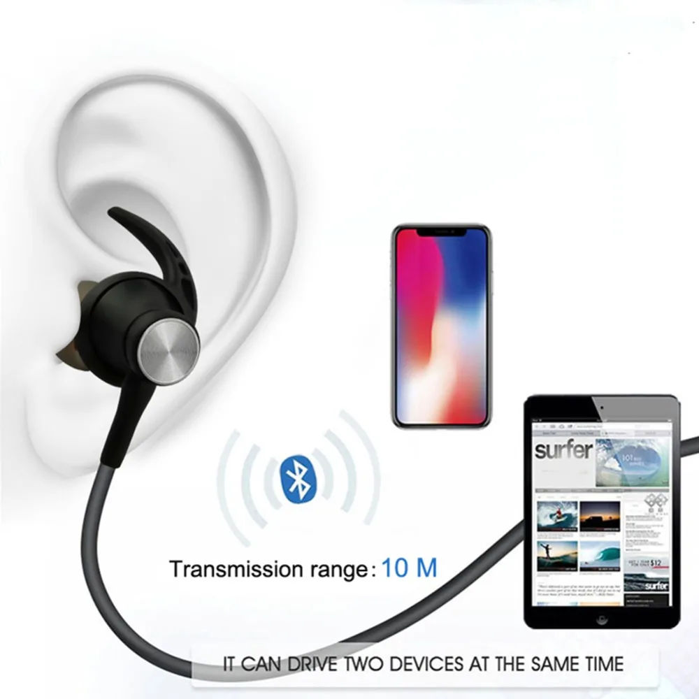 Bluetooth наушники Беспроводные Мини гарнитура с микрофоном Скрытые Наушники для iPhone