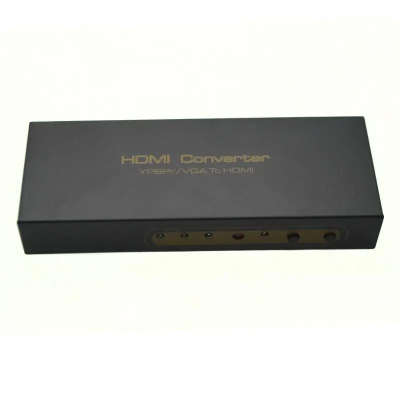 High Quality Component Video YPbPr VGA to HDMI SPDIF Converter Adapter 1080p Video Audio RCA L/R Free Shipping hdmi to vga high definition color converter w ypbpr spdif black white