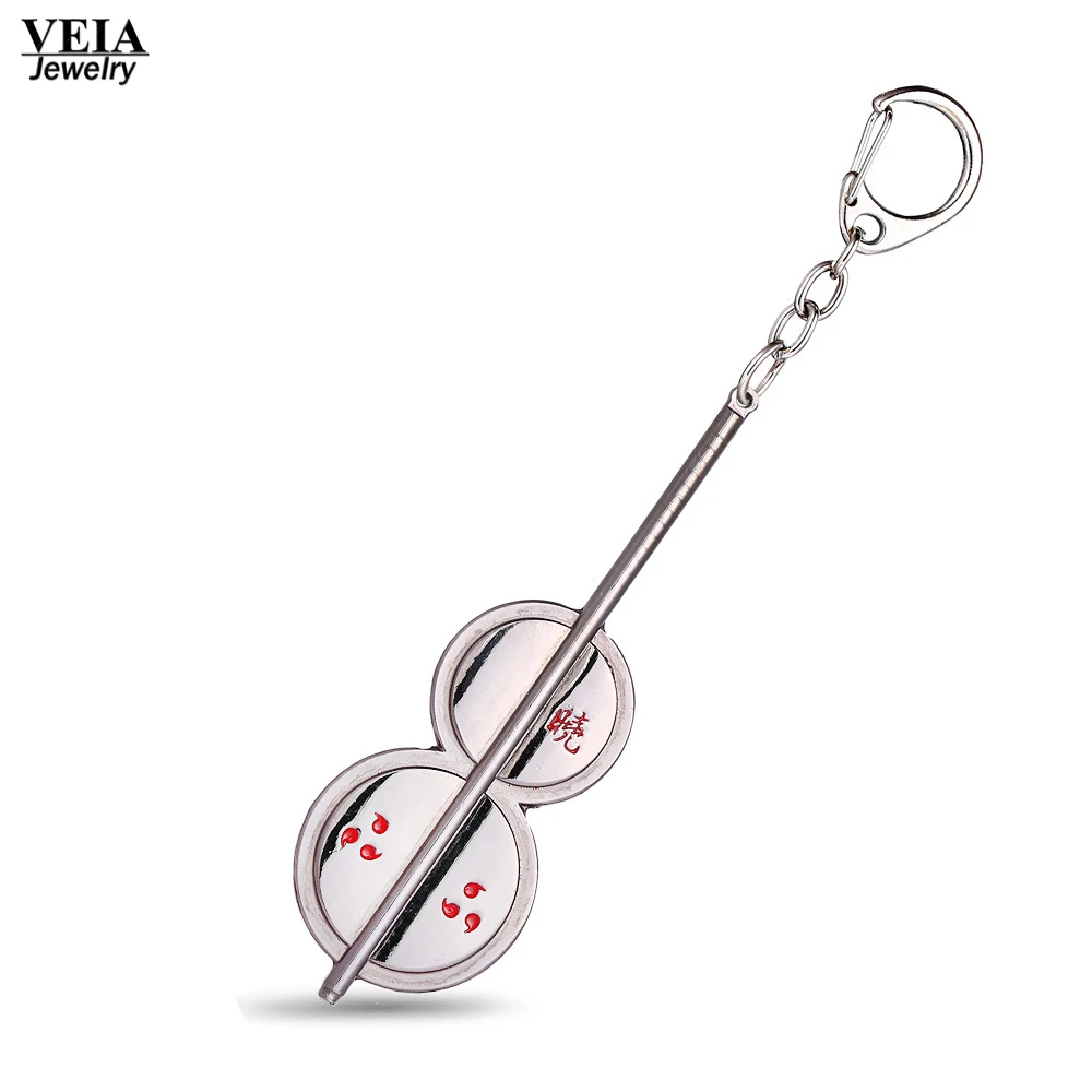 2017 Hot Anime Naruto Keychain Weapon Model Alloy Key Chain Fashion Gourd Pendant Jewellery Women Men Naruto Keychains Halloween