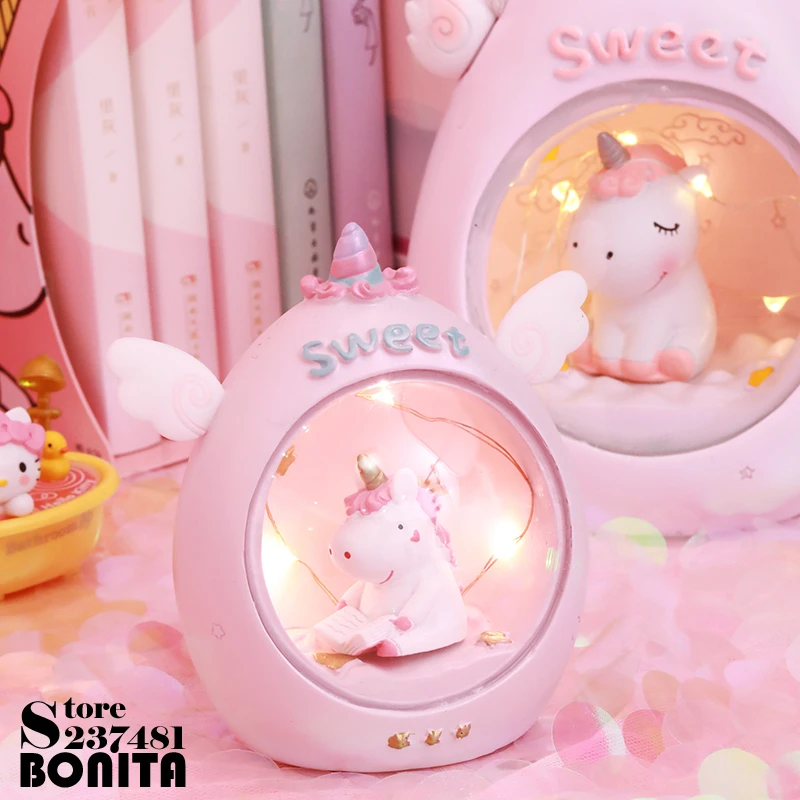 Unicorn Table Light Pegasus Table Lamps For Bedroom Cute Warmly Small Night Light Girl Friend Kids Gift Christmas Present Led Table Lamps Aliexpress