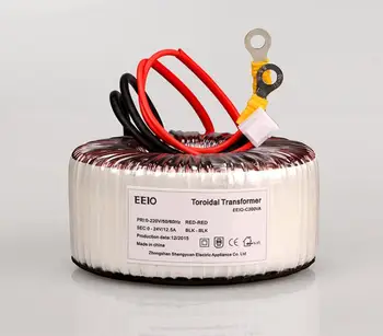 

24V tranformer 300VA Toroidal transformer copper custom transformer 220V input 24V 12.5A RV5.5-6 Terminals power transformer