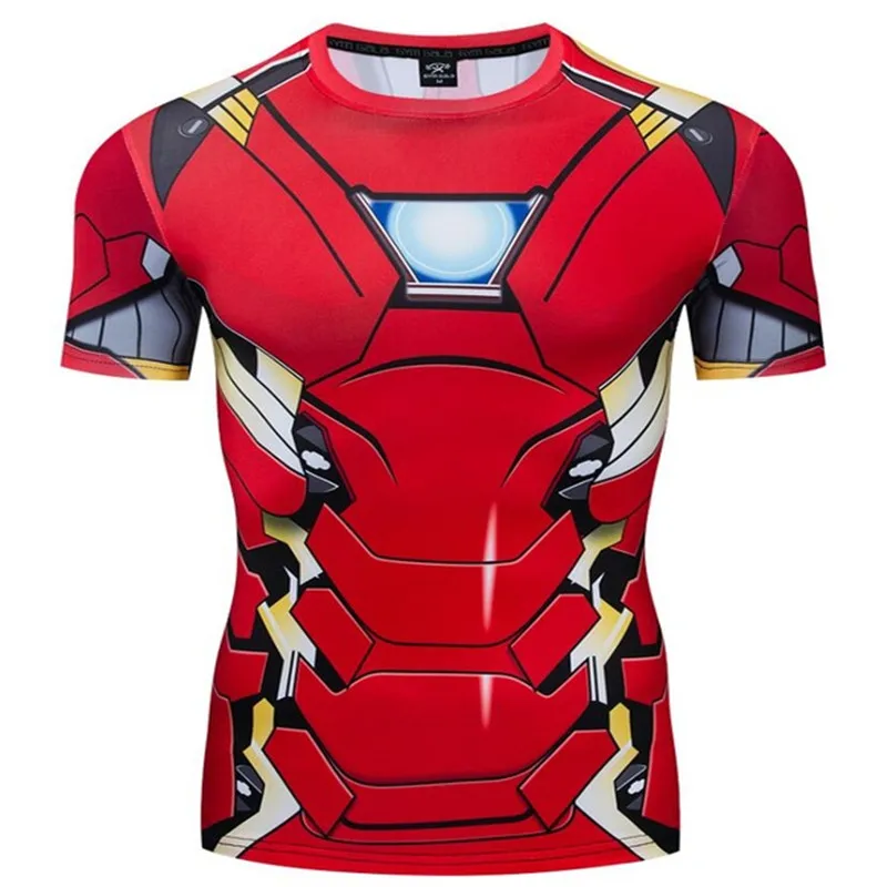 

iron Man 3D Print High Quality Men Tshirt Fitness T-shirts Compression Shirt Polyester Tee Shirt Homme Cosplay Costume
