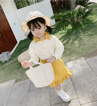 

Mihkalev baby girl clothes autumn 2020 kids clothing set for children tracksuit long sleeve tshirt+skirt girls outfits