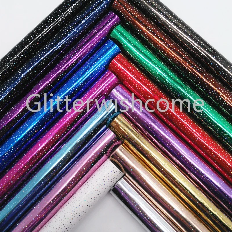 

Glitterwishcome 21X29CM A4 Size Vinyl For Bows Iridescent Embossed Diamond Leather Fabirc Faux Leather Sheets for Bows, GM300A