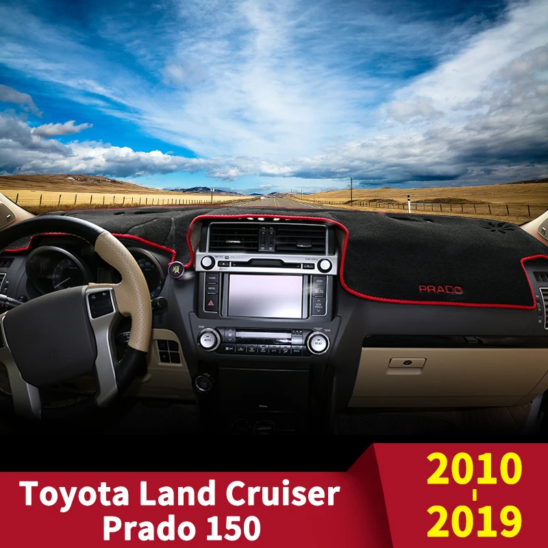 

Car Dashboard Avoid Light Pad Instrument Platform Cover Mats Carpets LHD for Toyota Land Cruiser Prado 150 2010-2017 2018 2019