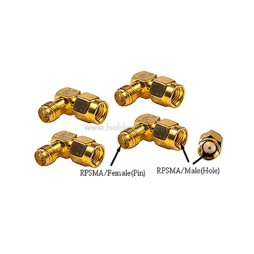 

RJX736 90 degree L Connector RPSMA /Female to RPSMA /Male Adapter X4P RC FPV Drone Multirotor aircraft spare parts