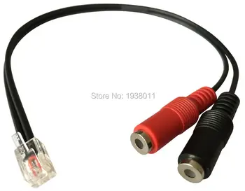 

Factory price Top Quality 10 PCS Headset Buddy Adapter: PC Headset For CISCO Phone Jack, Dual 3.5mm Female to RJ9 Modular plug