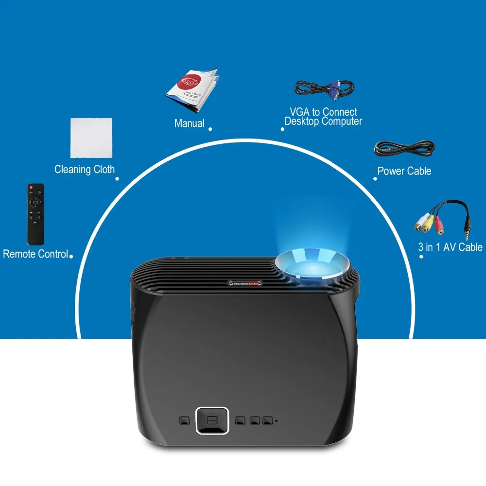 Everycom GP100 UP 3500 люмен светодиодный проектор Full HD WiFi Android 4K видео Proyector опция Smart Beamer