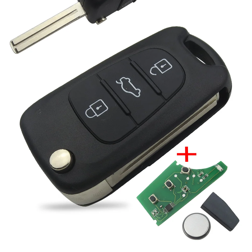 OkeyTech для Kia K2 K5 Hyundai I30 IX35 дистанционный ключ откидная складная 3 кнопки 433 МГц ID46