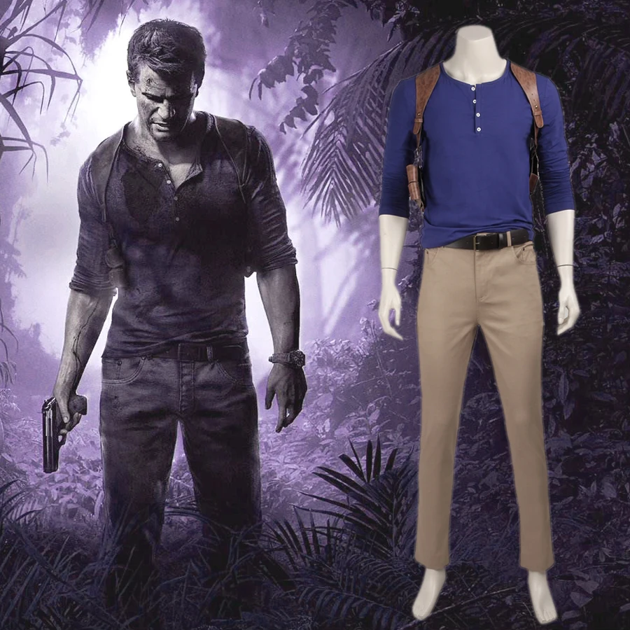 Nathan drake uncharted 4 a extremidade do ladrão do jogo cosplay traje