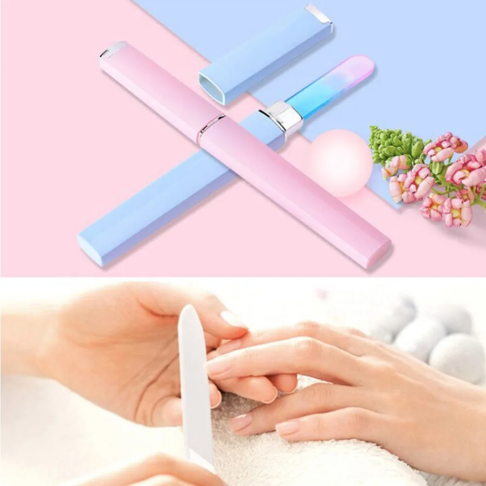 1PCS Pro Crystal Glass Nail Files Buffer Manicure Device Nail File Art