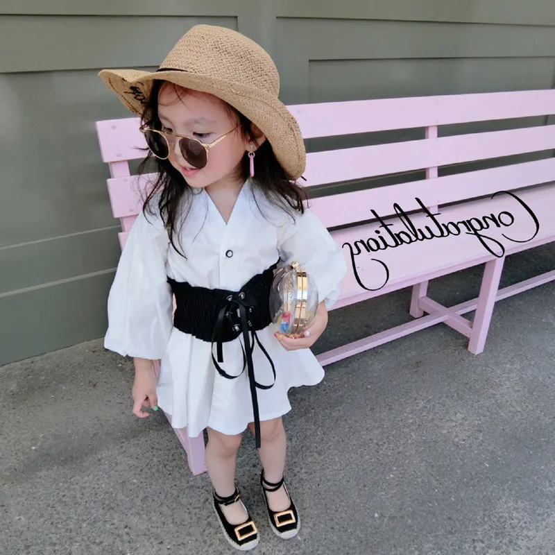 Детское платье-рубашка с поясом на возраст от 2 до 7 лет | Детская одежда и обувь