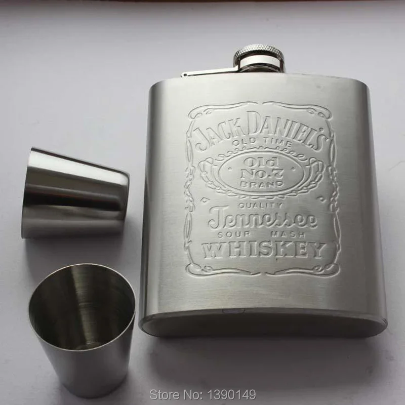 Hot sale portable stainless steel hip metal flask sets gift travel whiskey alcohol liquor bottle flagon Male Small Mini Bottles (2)