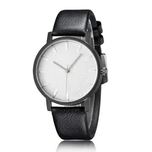 Men Simplest Rose Gold Scale Dial Women Wristwatch PU Leather Casual Watch Analog Quartz Watch Ladies Dress Watch Relojes Clock