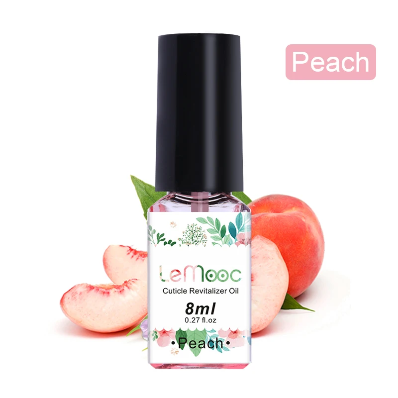 LEMOOC 8 мл масло для удаления кутикулы прозрачный Восстанавливающий Масло для кутикулы фруктовый цветок ароматизатор питание смягчает омертвевшую кожу инструменты для ухода за ногтями - Цвет: Peach