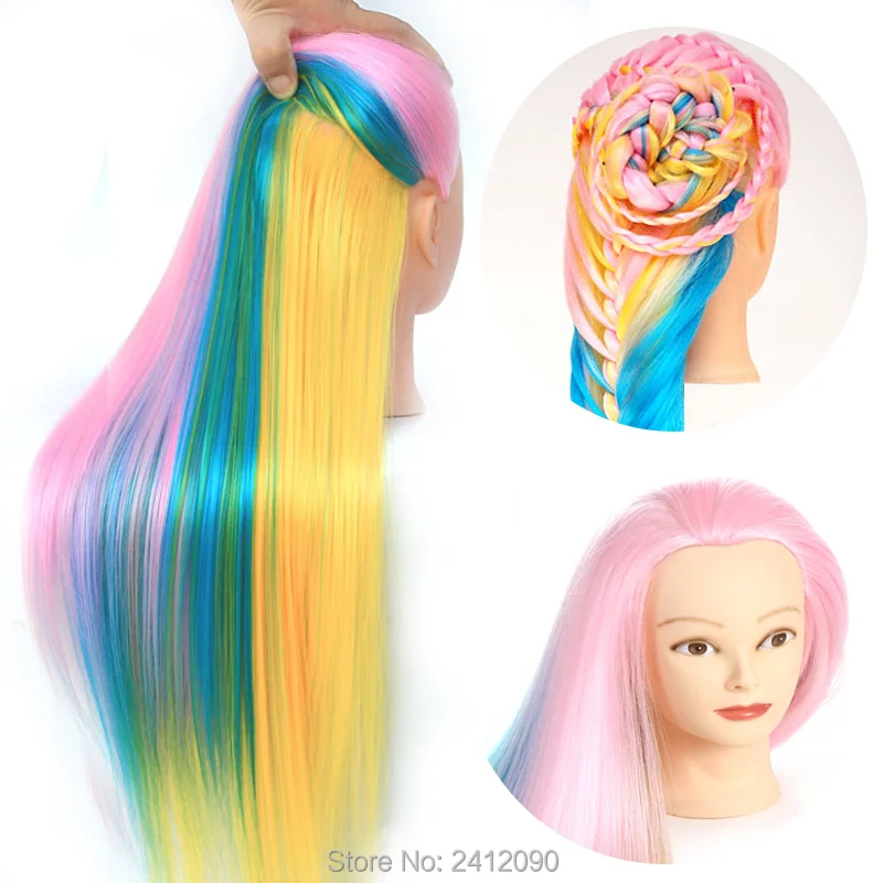colorful hair mannequin