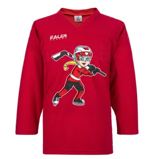 Coldindoor хоккейные Рубашки Майки для тренировок с мультяшным логотипом многоцветные - Цвет: Красный