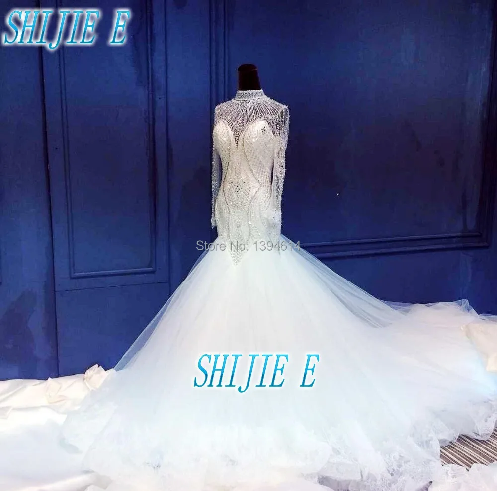 mermaid diamond wedding dress