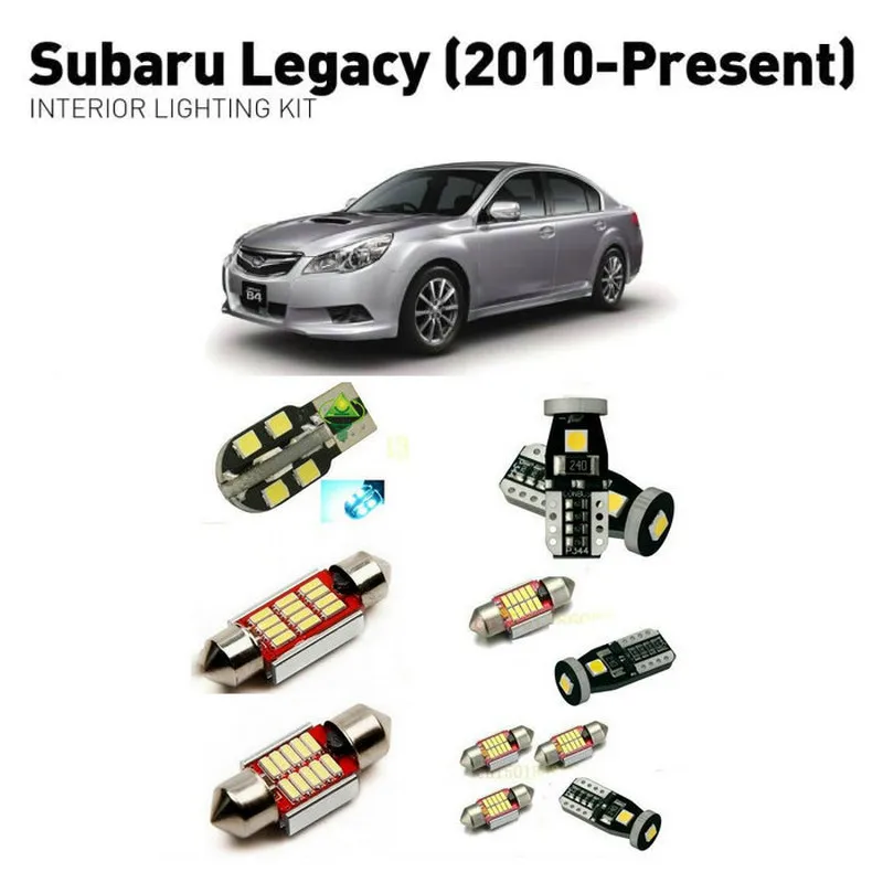 

Led interior lights For Subaru Legacy 2010+ 8pc Led Lights For Cars lighting kit automotive bulbs Canbus